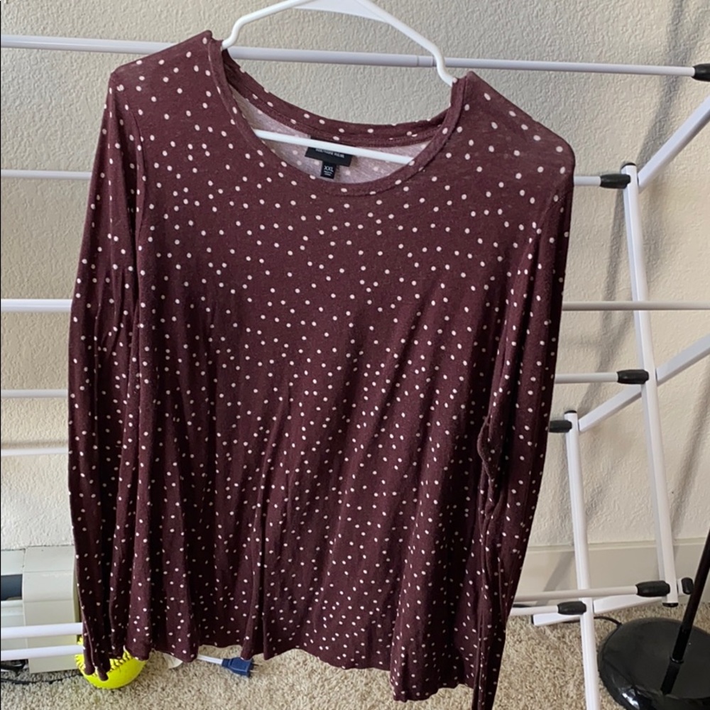 Polka dot long sleeve (plus size)